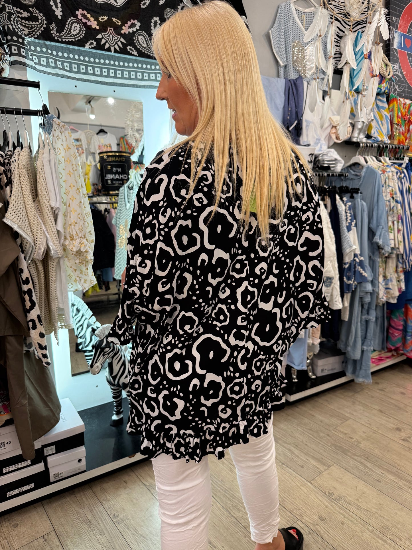 Tunique oversize black&white