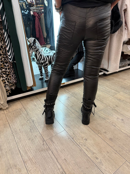 Pantalon simili noir