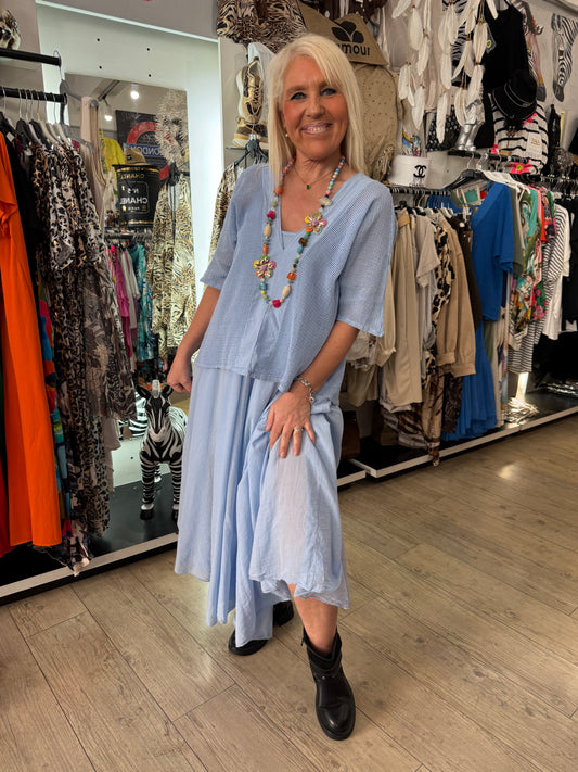 Robe églantine ciel +filet