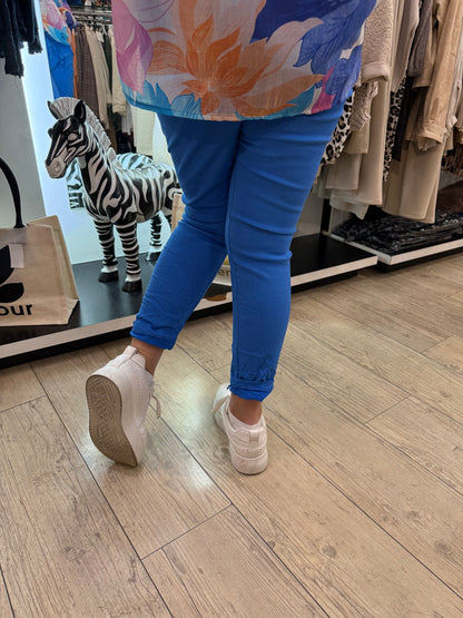 Pantalon magique bleu électrique