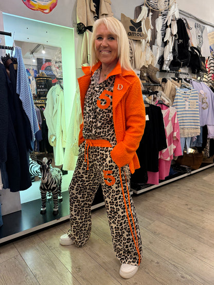 Veste bouclette orange