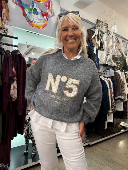 Pull 5 gris