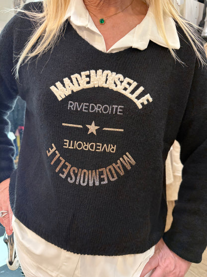 Pull mademoiselle noir