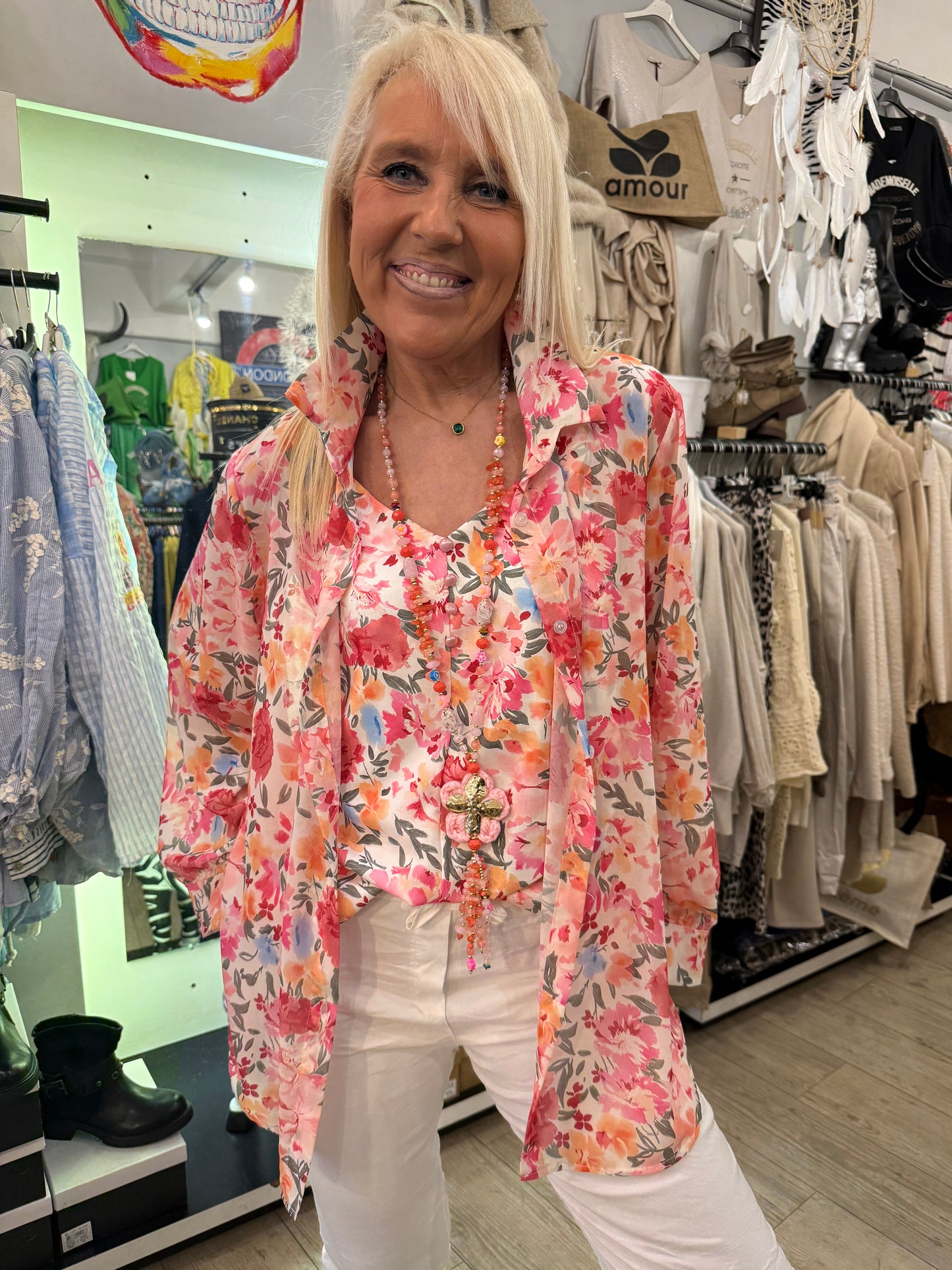 Chemise Émilie rose