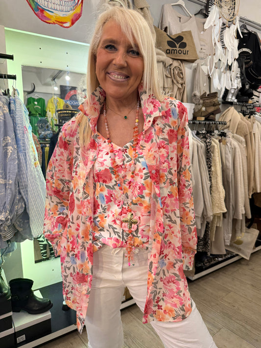 Chemise Émilie rose