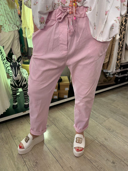 Pantalon magique gde taille rose