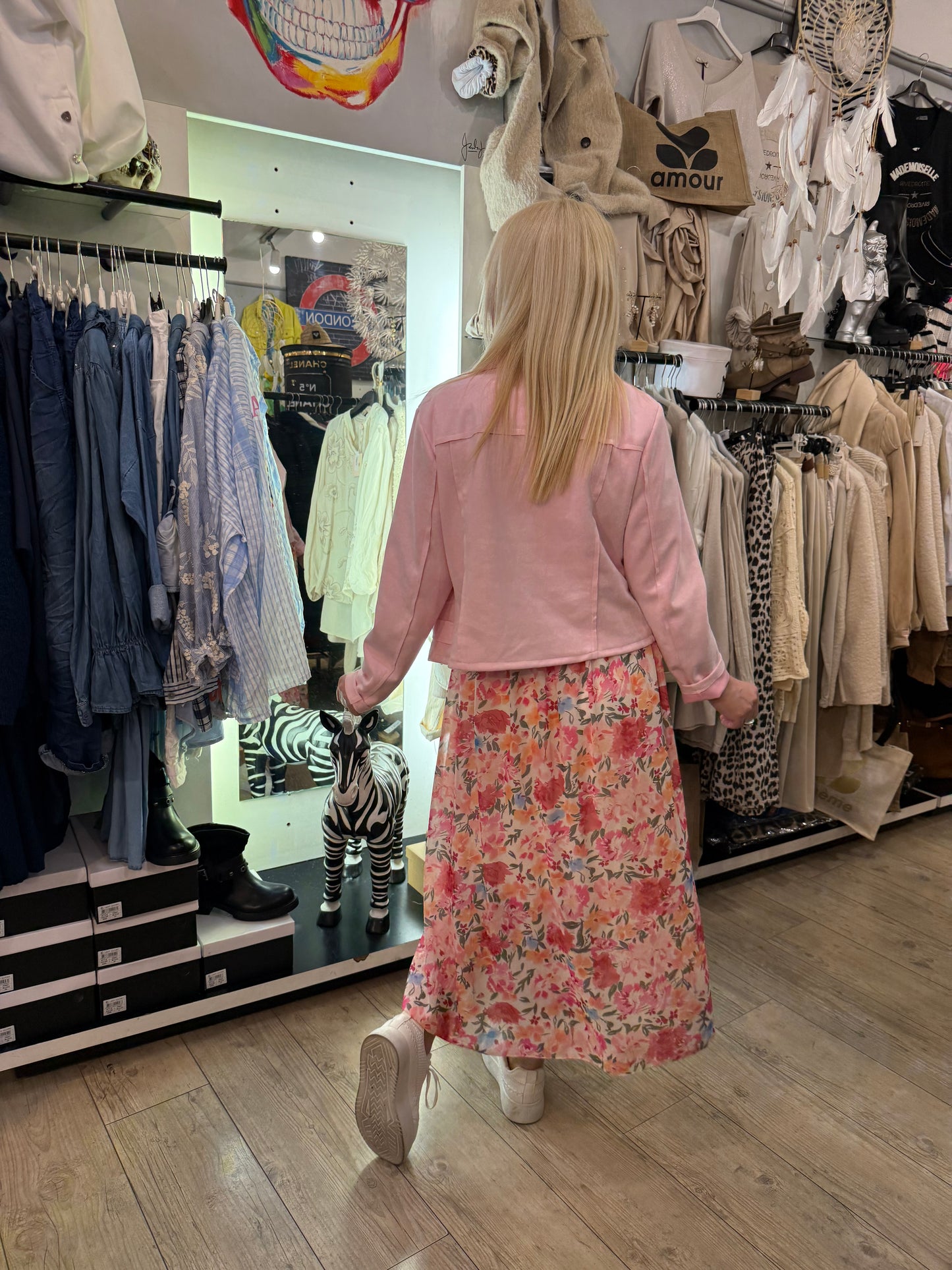 Veste perfecto rose Emilie