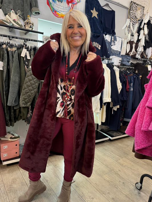 Manteau nelson bordeaux