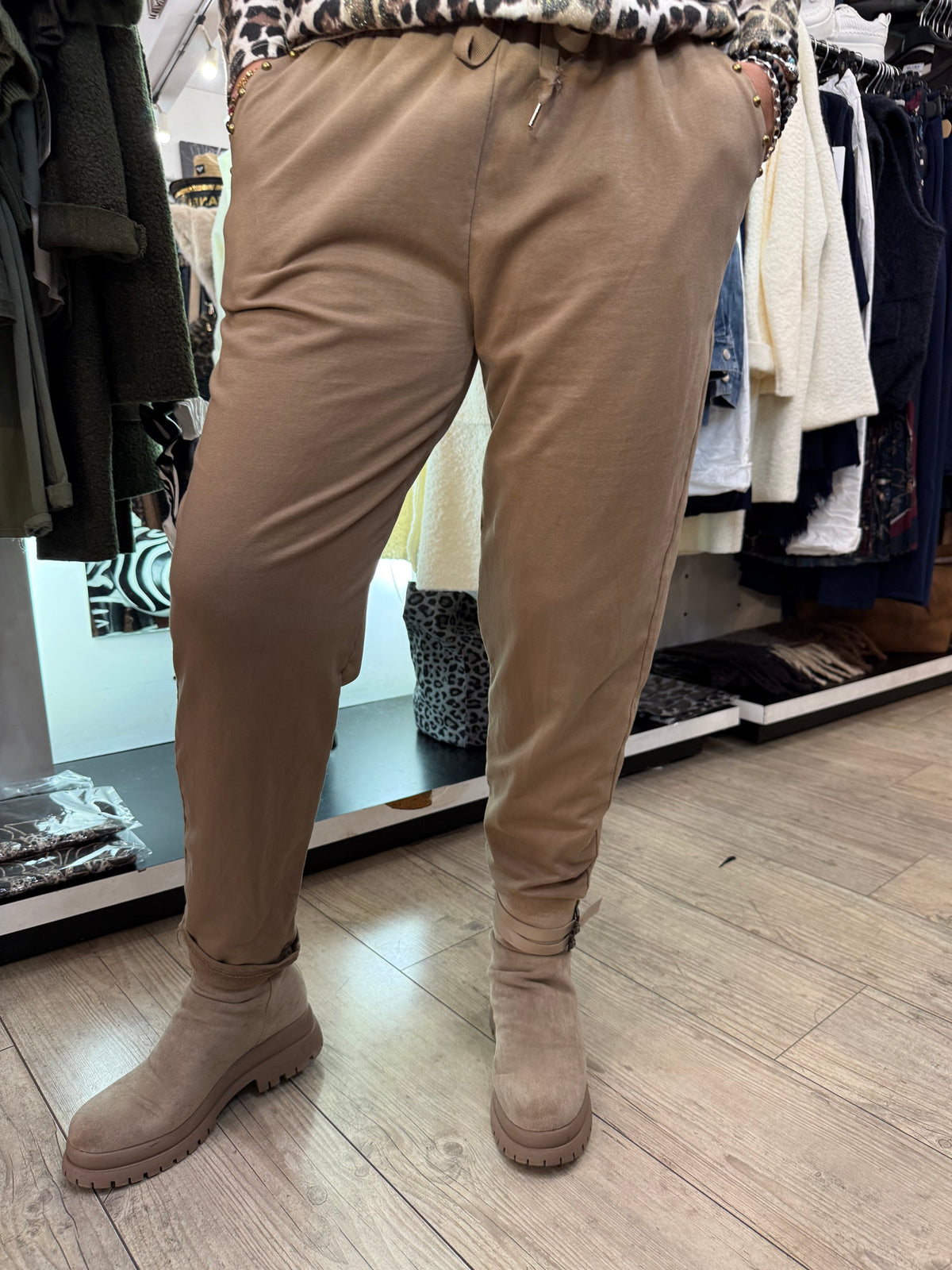Pantalon jogging camél