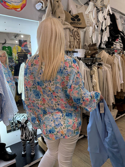 Chemise Émilie bleue