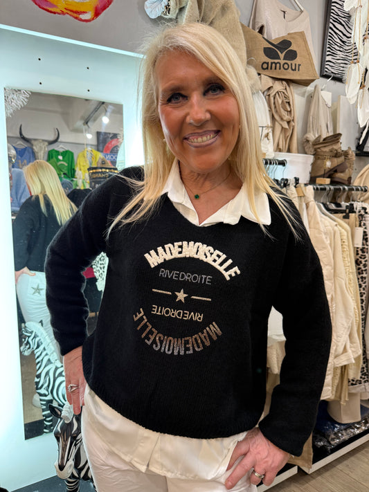 Pull mademoiselle noir