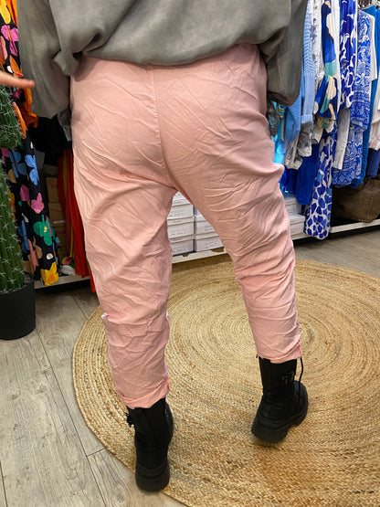 Pantalon gde taille rose