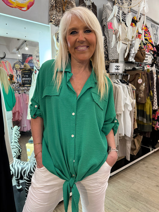 Chemise Eugénie verte