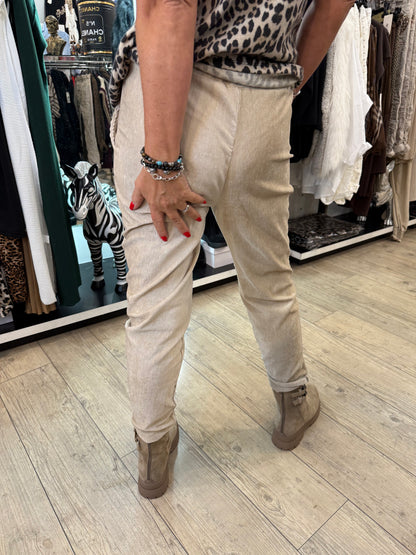 Pantalon velours beige