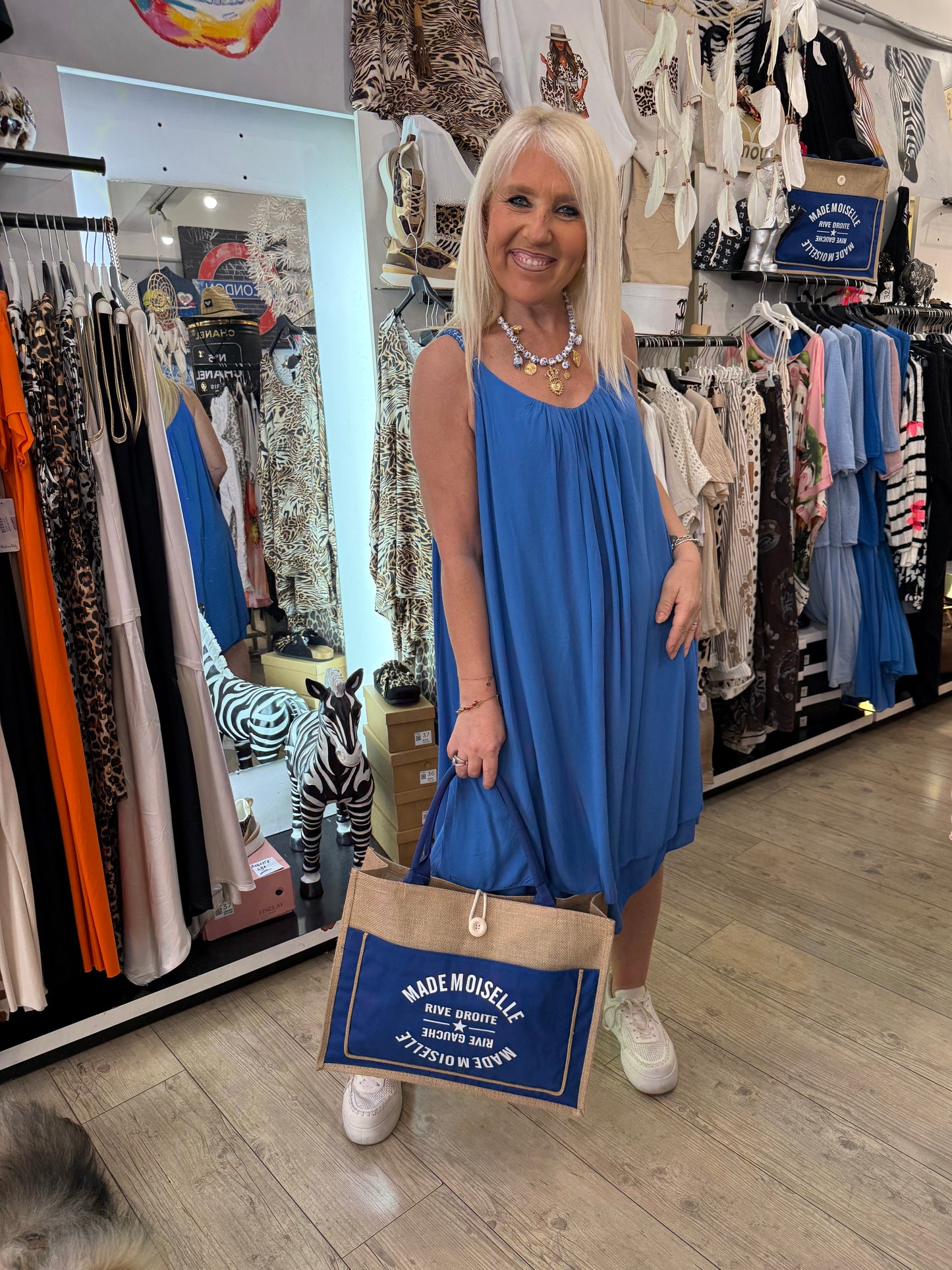 Robe ballon bleue