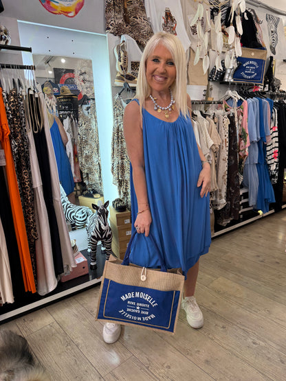 Robe ballon bleue