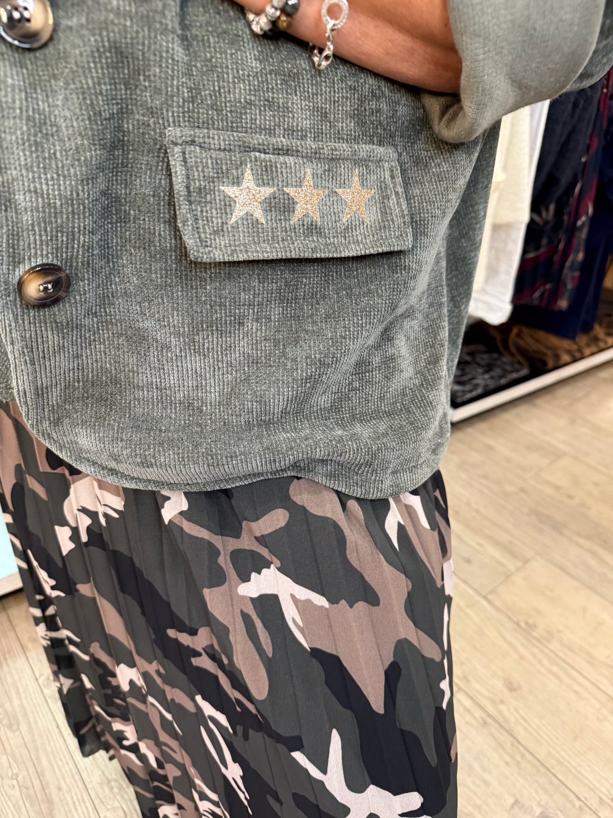 Veste étoile kaki