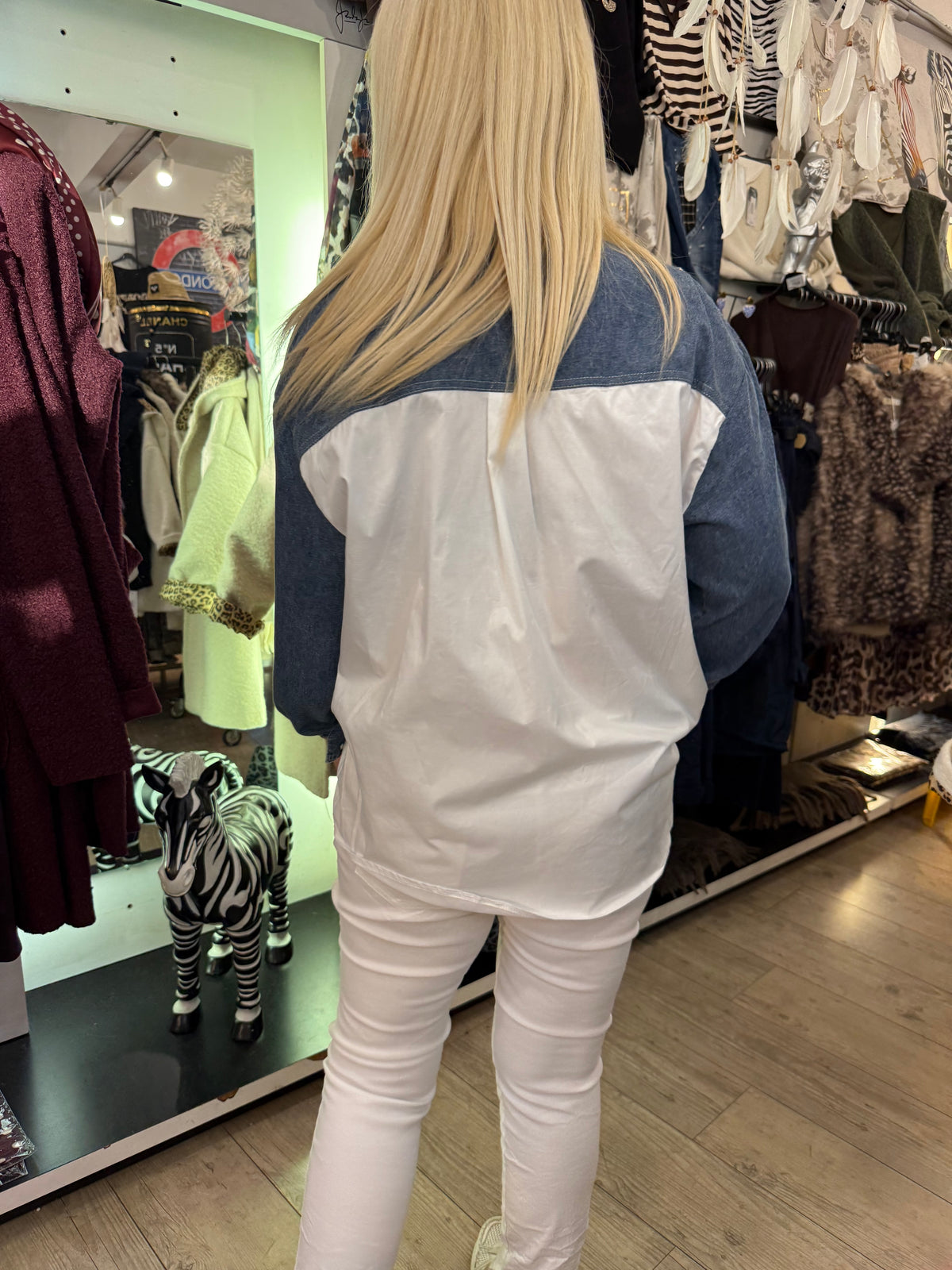 Tunique strass jean