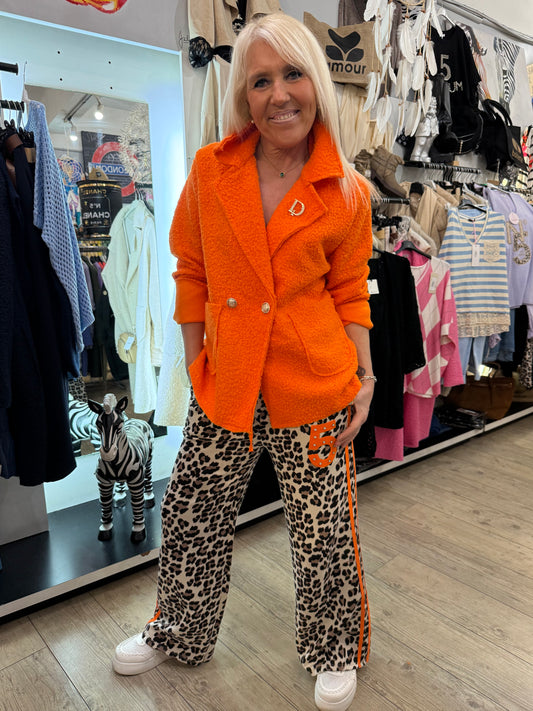 Veste bouclette orange