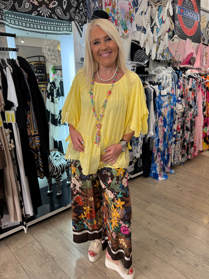 Tunique froufrou jaune