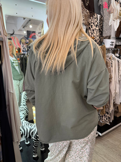 Veste capuche kaki