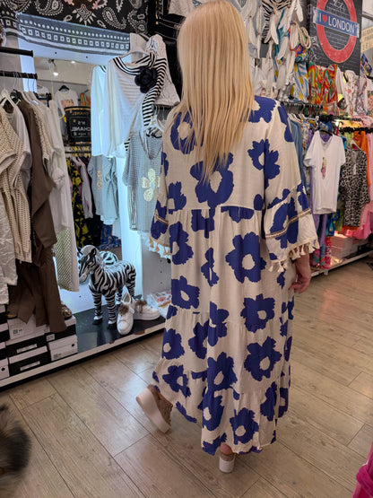 Robe tartan bleu