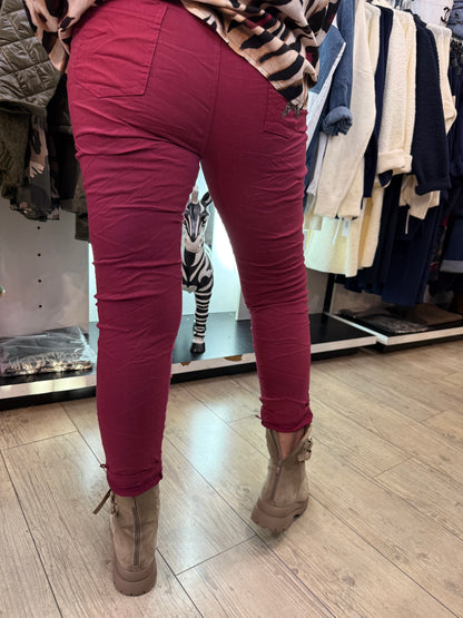 Pantalon magique bordeaux