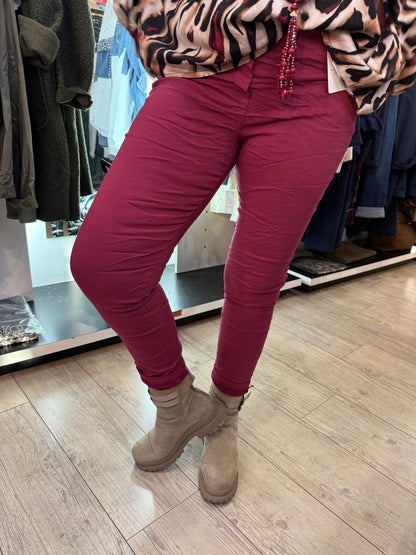 Pantalon magique bordeaux
