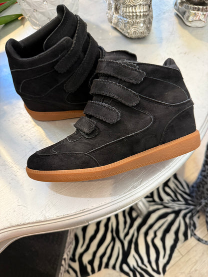 Baskets compensées noires