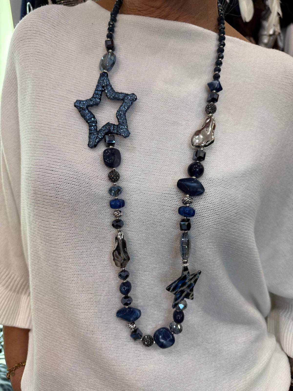 Sautoir etoile bleue