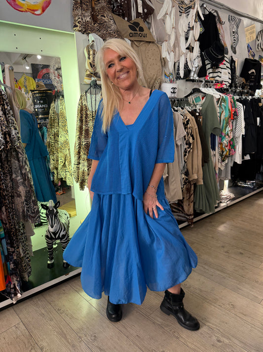 Robe églantine bleu roi