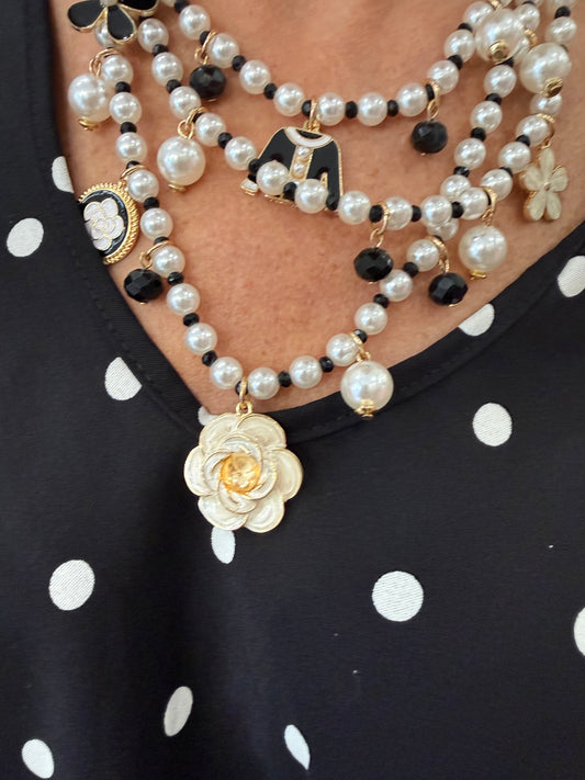 Sautoir Flowers chic