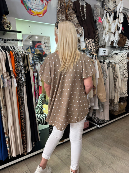Tunique pois beige