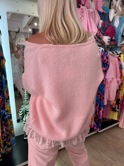 Gilet douceur rose