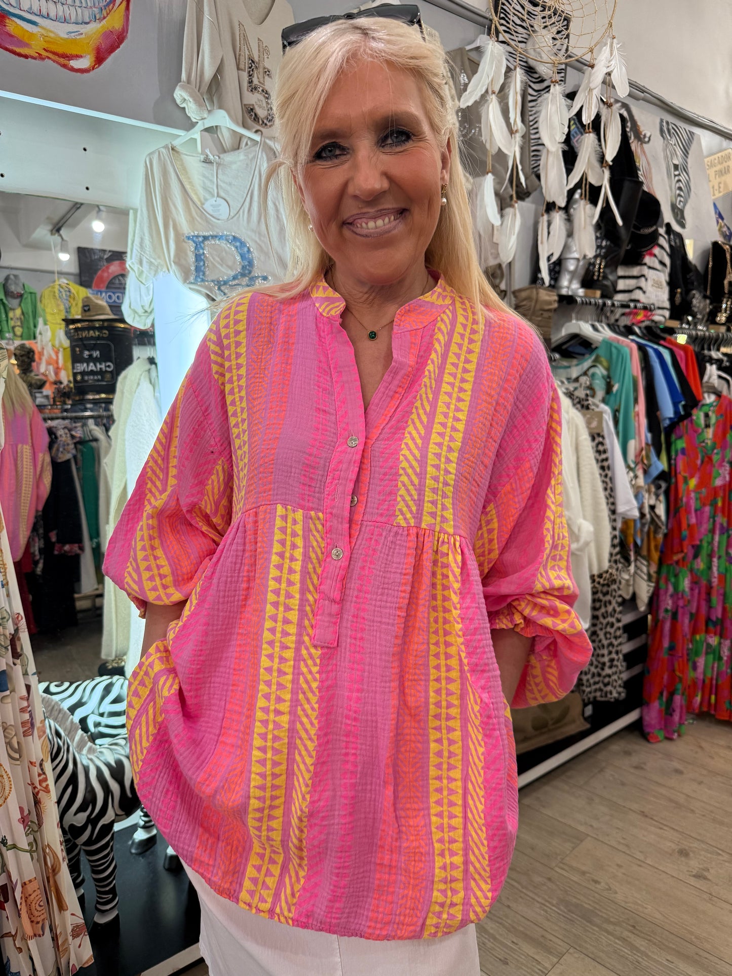 Tunique fluo rose