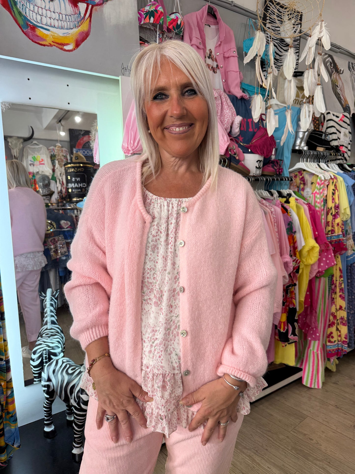Gilet douceur rose