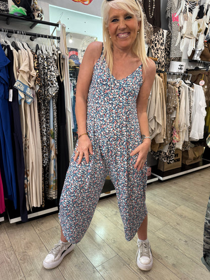 Combi fleurs bleues