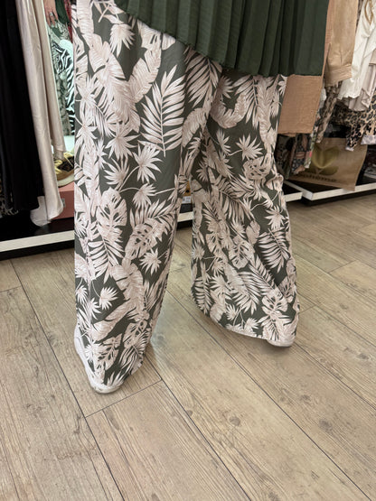 Pantalon porte feuille kaki