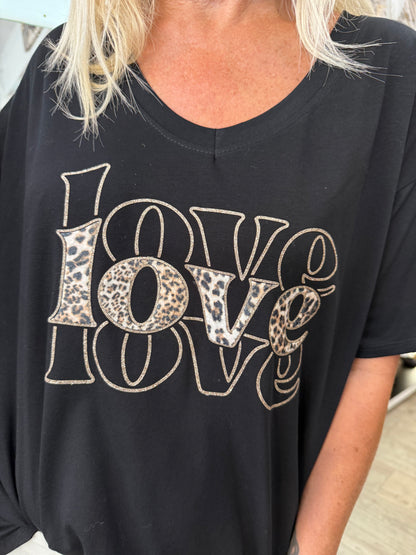 T shirt GT love noir