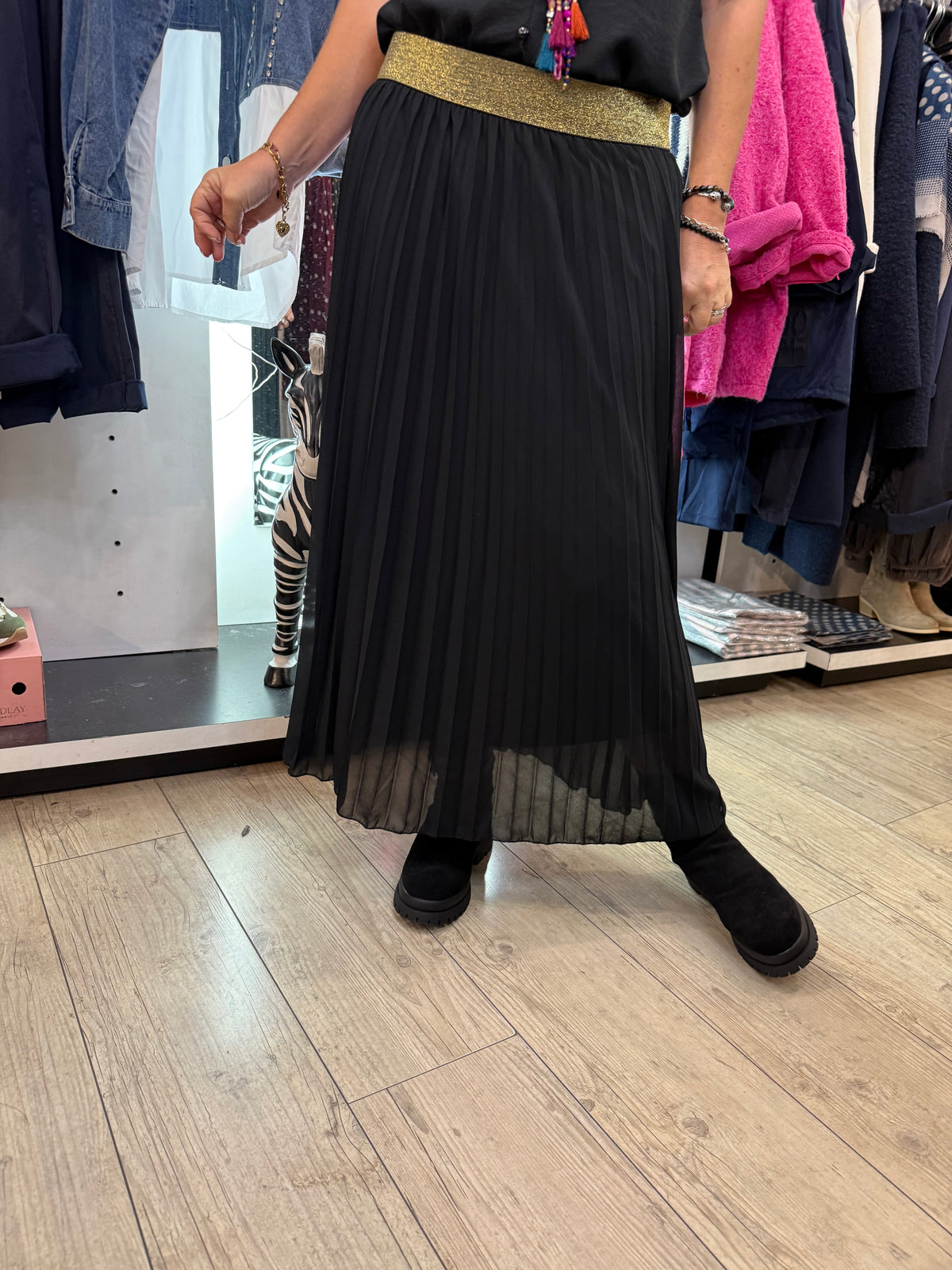 Jupe plissée noire