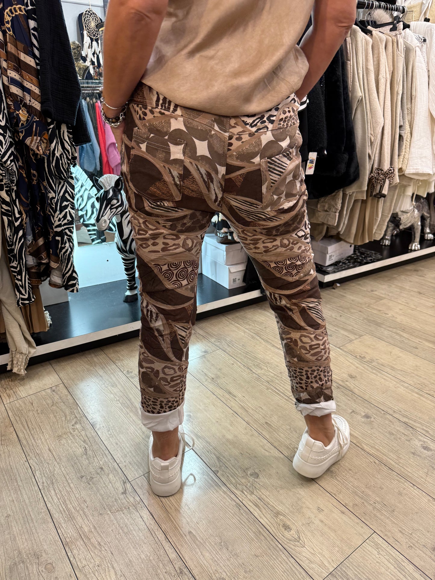 Pantalon suédine camél