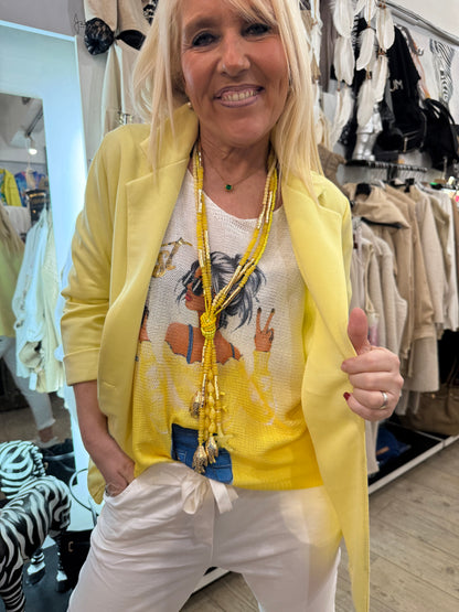 Veste blazer jaune