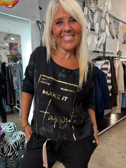 T shirt happened noir