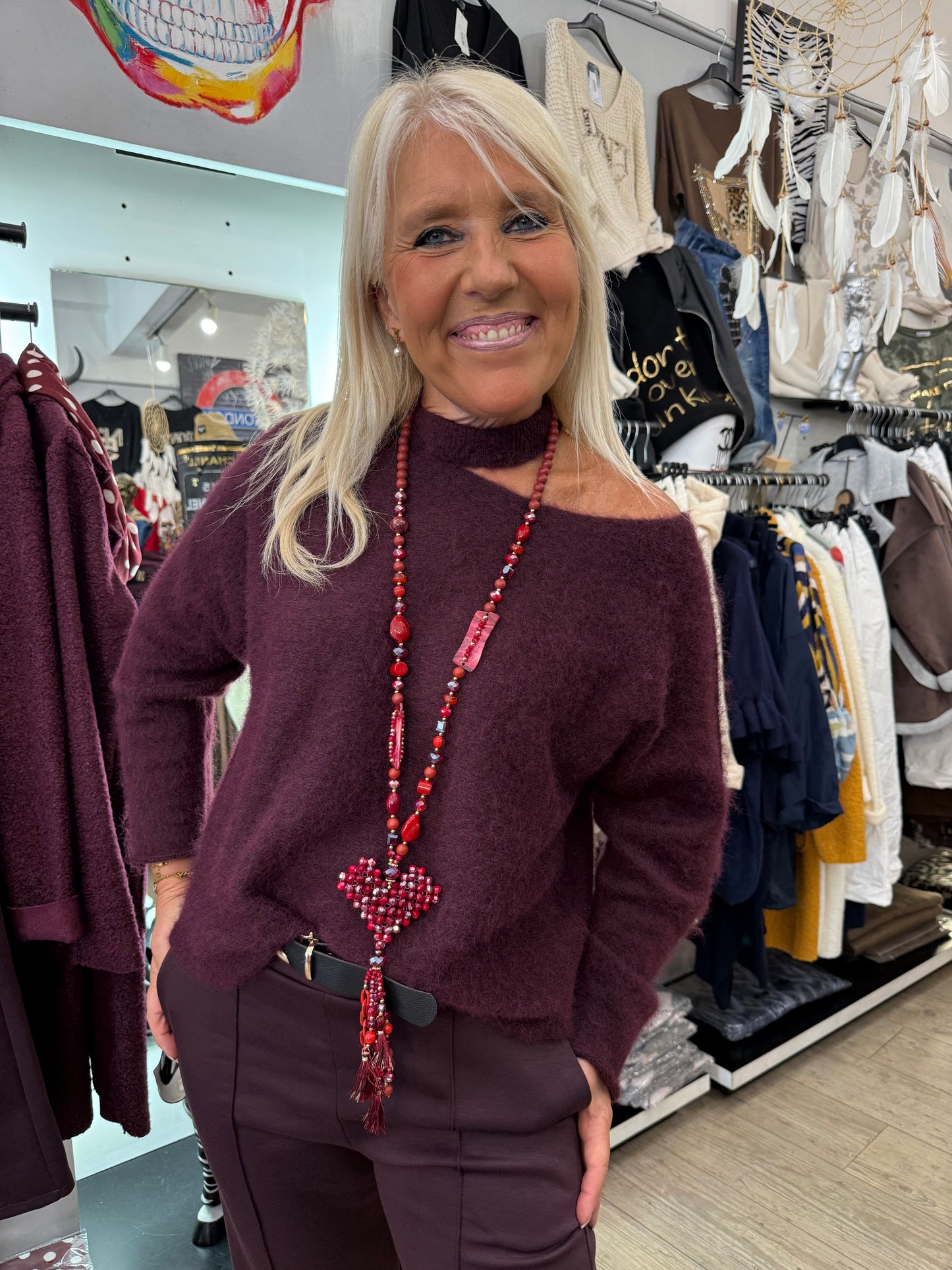 Pull aubergine Kelly