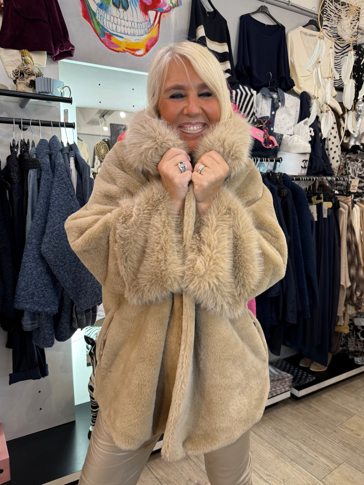 Manteau princess beige