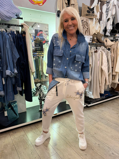 Chemise sequins délavée