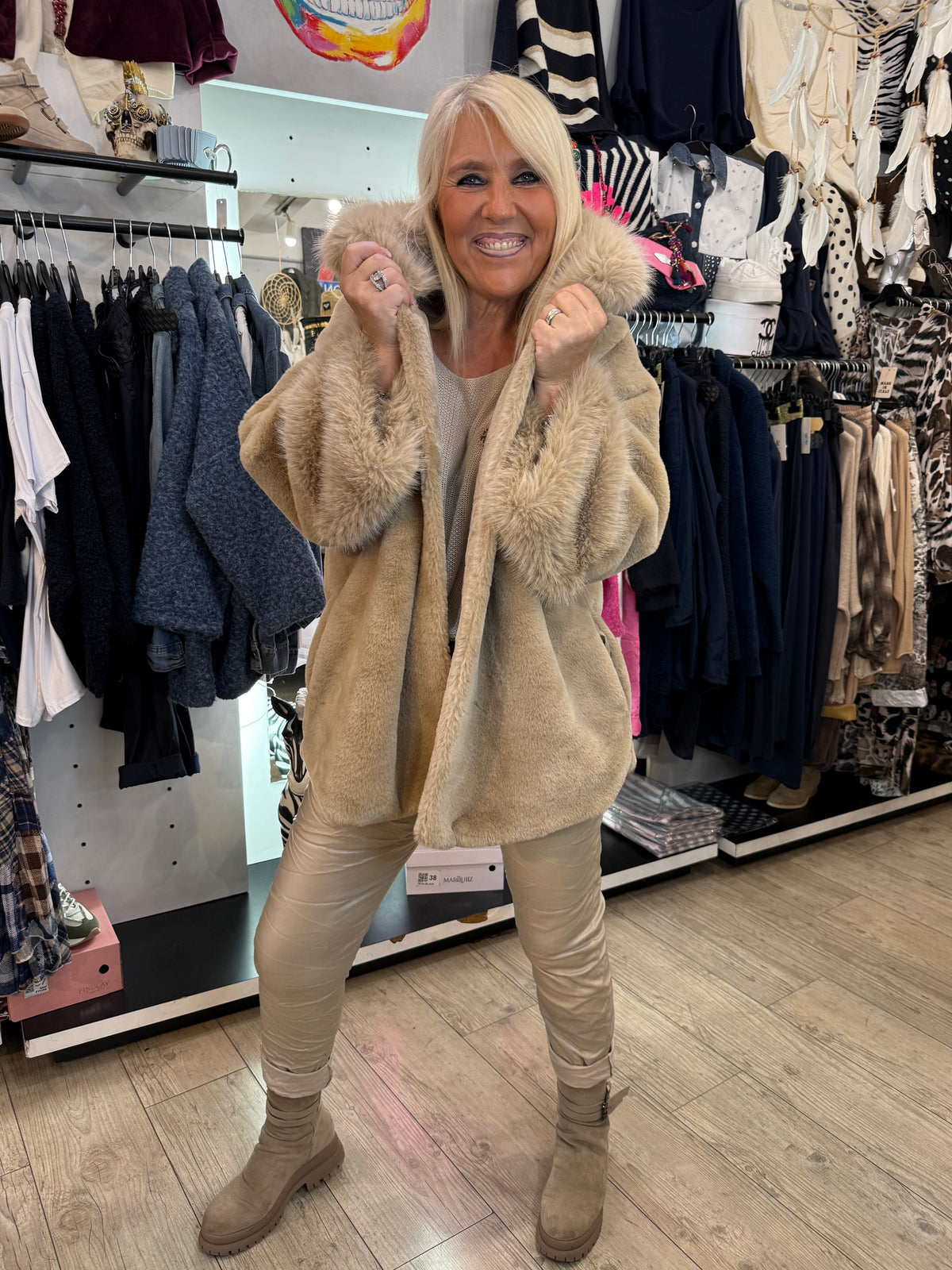 Manteau princess beige