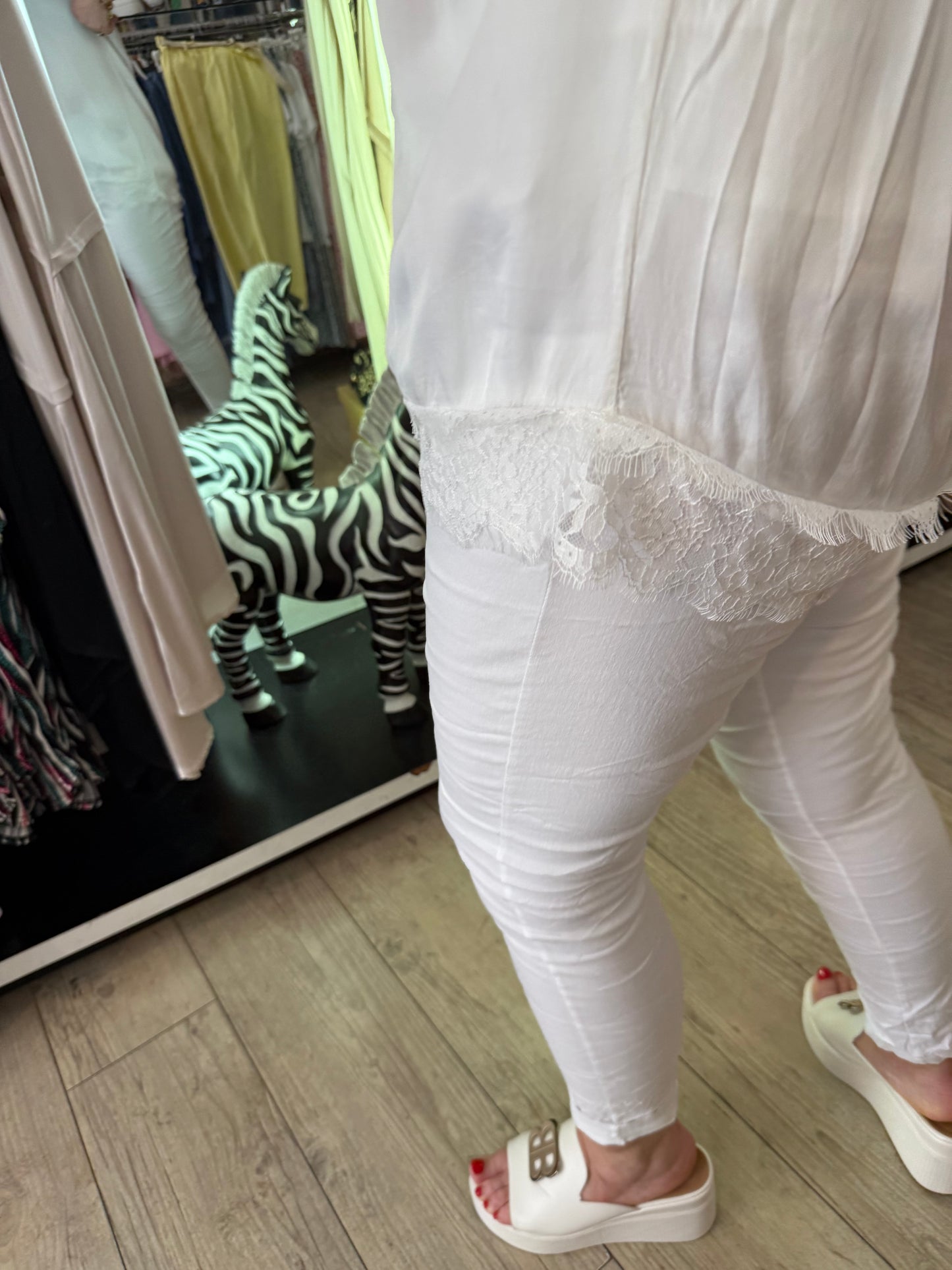 Top dentelle blanc solan