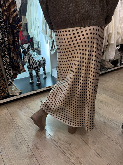 Jupe Noéline soie beige