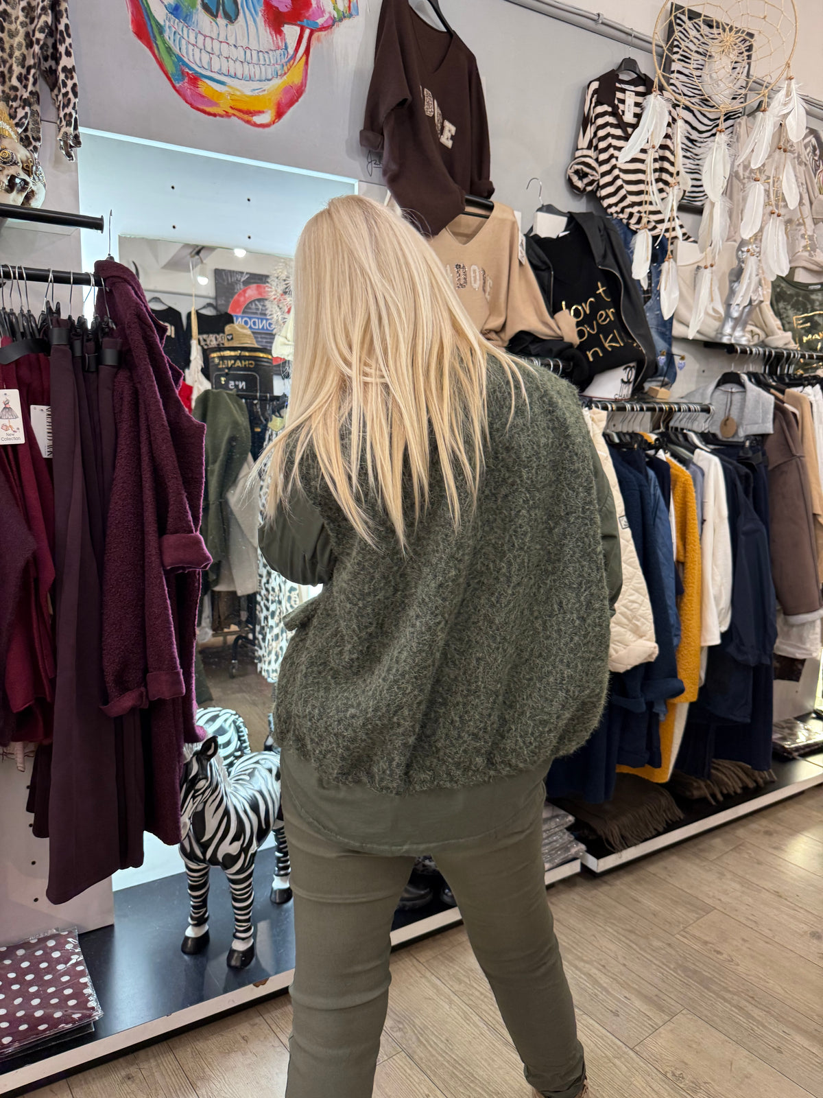 Gilet kaki zippé